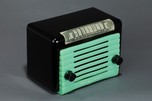 Admiral 7T03CG Radio in Black Bakelite with Green - Rare Midget Size